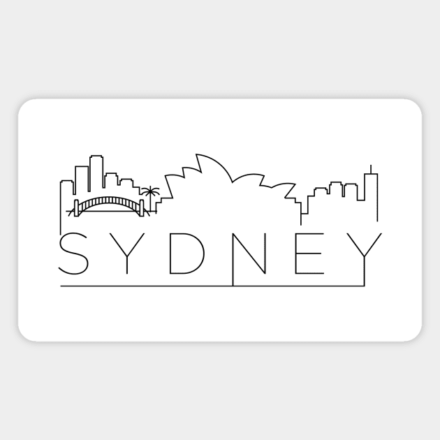 Sydney Minimal Skyline Magnet by kursatunsal